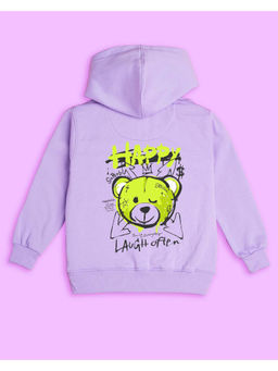 Nusyl - Unisex Lilac Teddy Bear Printed Hoodies