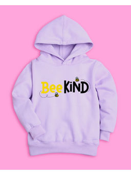 Nusyl - Girls Lilac Bee Printed Hoodies