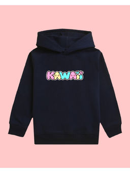 Nusyl - Girls Kawaii Printed Navy Blue Hoodies