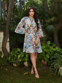 CINCIN Fashion - Printed A Line Short Mini Dress