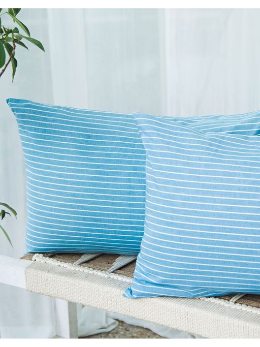 Buy Fabindia Cotton Woven Pillow Cover (17 x 27 inch) Online