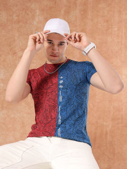 The Indian Garage Co - Men Printed Round Neck T-Shirt Multi-Color