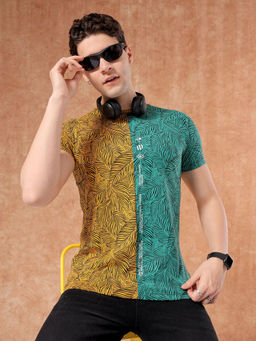 The Indian Garage Co - Men Printed Round Neck T-Shirt Multi-Color