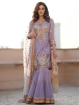 Gopi Vaid - Lilac Rahat Sharara (Set of 3)