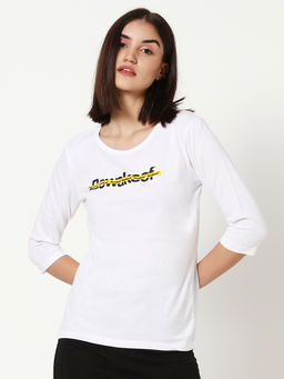 Bewakoof - Womens White Printed T-Shirts