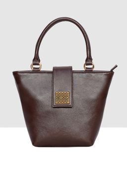 ESBEDA - Brown Structured Top Handle Handbag