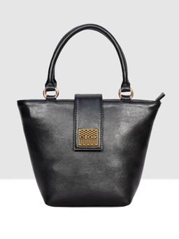 ESBEDA - Black Structured Top Handle Handbag