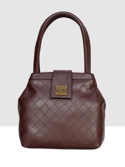 ESBEDA - Brown Quilted Texture Handbag