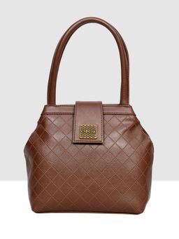 ESBEDA - Tan Quilted Texture Handbag