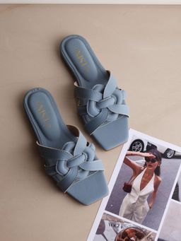 GNIST - Women Casual Slip on Blue Slip on Flats