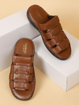 Teakwood - Men Tan Leather Sandals