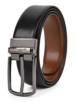 HAYES LONDON - Men's Italian Leather Reversible Belt