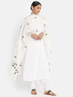 Fabindia - Cotton Silk Embroidered Dupatta