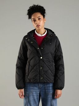 Tommy Hilfiger - Black Regular Fit Polyamide Hooded Neck Puffer Jacket