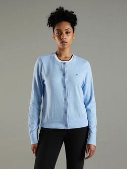 Tommy Hilfiger - Blue Regular Fit Cotton Cardigan