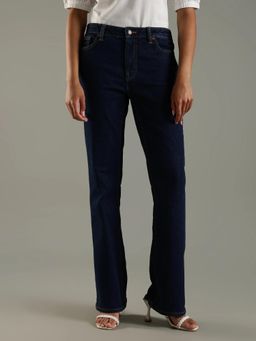 Tommy Hilfiger - Blue Cotton Bootcut Fit Mid Rise Jeans