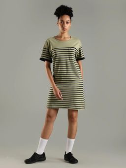 Tommy Hilfiger - Cotton Round Neck A-Line Dress