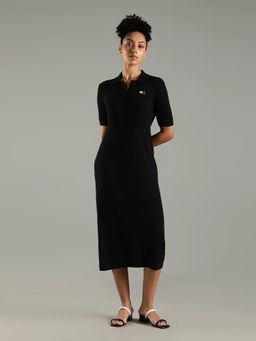 Tommy Hilfiger - Polyester Polo Collar Bodycon Dress