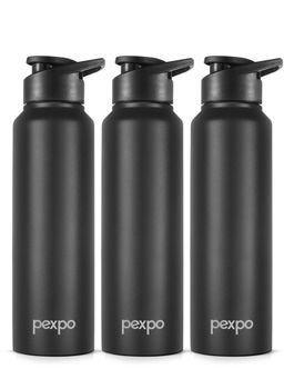 Pexpo - Chromo Black Knight Stainless Steel Fridge Bottle - 750 ml