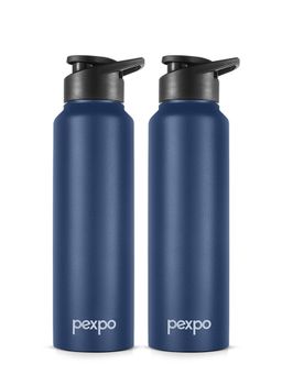 Pexpo - Chromo Denim Blue Stainless Steel Fridge Bottle - 750 ml