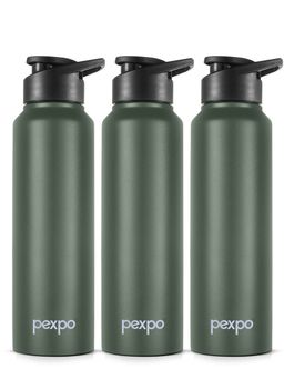 Pexpo - Chromo Military Green Stainless Steel Fridge Bottle - 750 ml