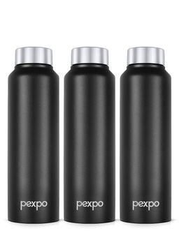 Pexpo - Chromo Black Knight Stainless Steel Fridge Bottle - 750 ml