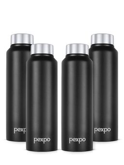 Pexpo - Chromo Black Knight Stainless Steel Fridge Bottle - 750 ml