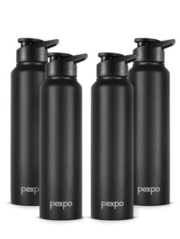 Pexpo - Chromo Black Knight Stainless Steel Fridge Bottle-Sipper - 950 ml