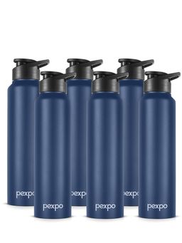 Pexpo - Chromo Denim Blue Stainless Steel Fridge Bottle-Sipper - 950 ml