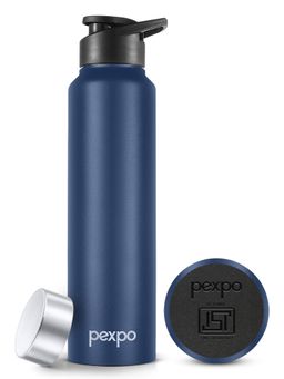 Pexpo - Chromo Denim Blue Stainless Steel Fridge Bottle-Sipper - 950 ml