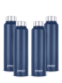 Pexpo - Chromo Denim Blue Stainless Steel Fridge Bottle-Sipper - 950 ml