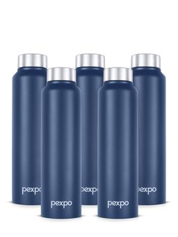 Pexpo - Chromo Denim Blue Stainless Steel Fridge Bottle-Sipper - 950 ml
