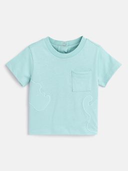 Chicco - Infant Boys Light Green Applique Short Sleeve T-Shirt