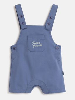 Chicco - Infant Boys Light Blue Applique Short Dungaree
