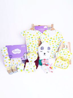 Moms Home - Organic Cotton New Born Hospital Bag Kit Multi-Color (Set of 19)