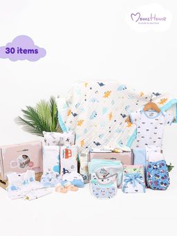 Moms Home - Baby Essential Gift Hamper Multi-Color (Set of 30)