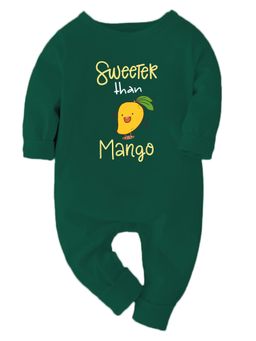 Zeezeezoo - Cotton Bodysuit Sweeter than Mango Printed Baby Romper - Forest Green