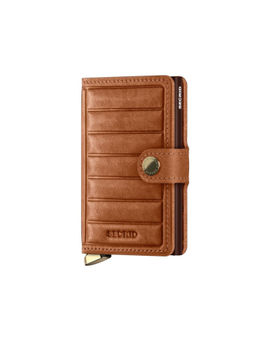 Secrid - Mini Wallet Embossed Lines Mei-Cognac