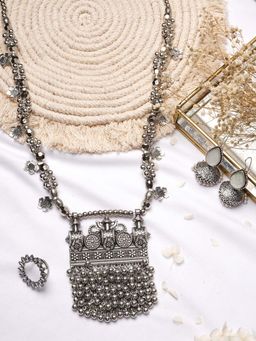 Teejh - by Joker and Witch Lumbika Silver Oxidised Jewelry Gift Set