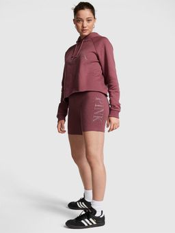 Victoria's Secret - Women Pink Embellished 6" Cotton High-Waist Biker Shorts