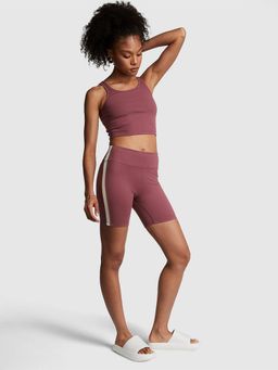 Victoria's Secret - Women Mauve Solid 6" Soft Ultimate High Waist Biker Shorts