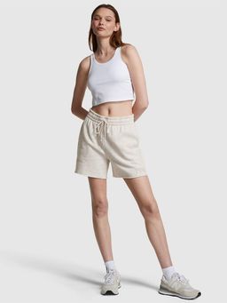 Victoria's Secret - Women Off White Solid 5" Everyday Fleece Sweat Shorts