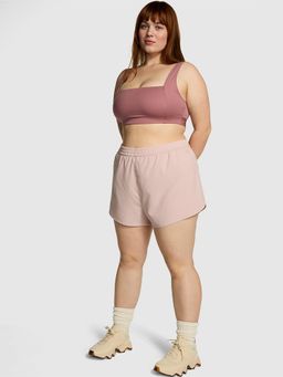 Victoria's Secret - Women Pink Solid Tech Stretch Running Shorts