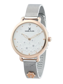 Daniel Klein - Silver Trendy Round Dial Analog Watch For Women - DK.1.12291 - 4