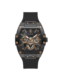 Guess - Men Rectangular Black Dial Stainless Steel Analog Watch - GW0203G8 (M)