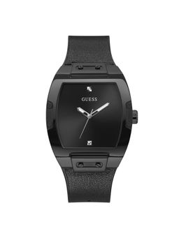 Guess - Men Rectangular Black Dial Stainless Steel Analog Watch - GW0386G1M (M)