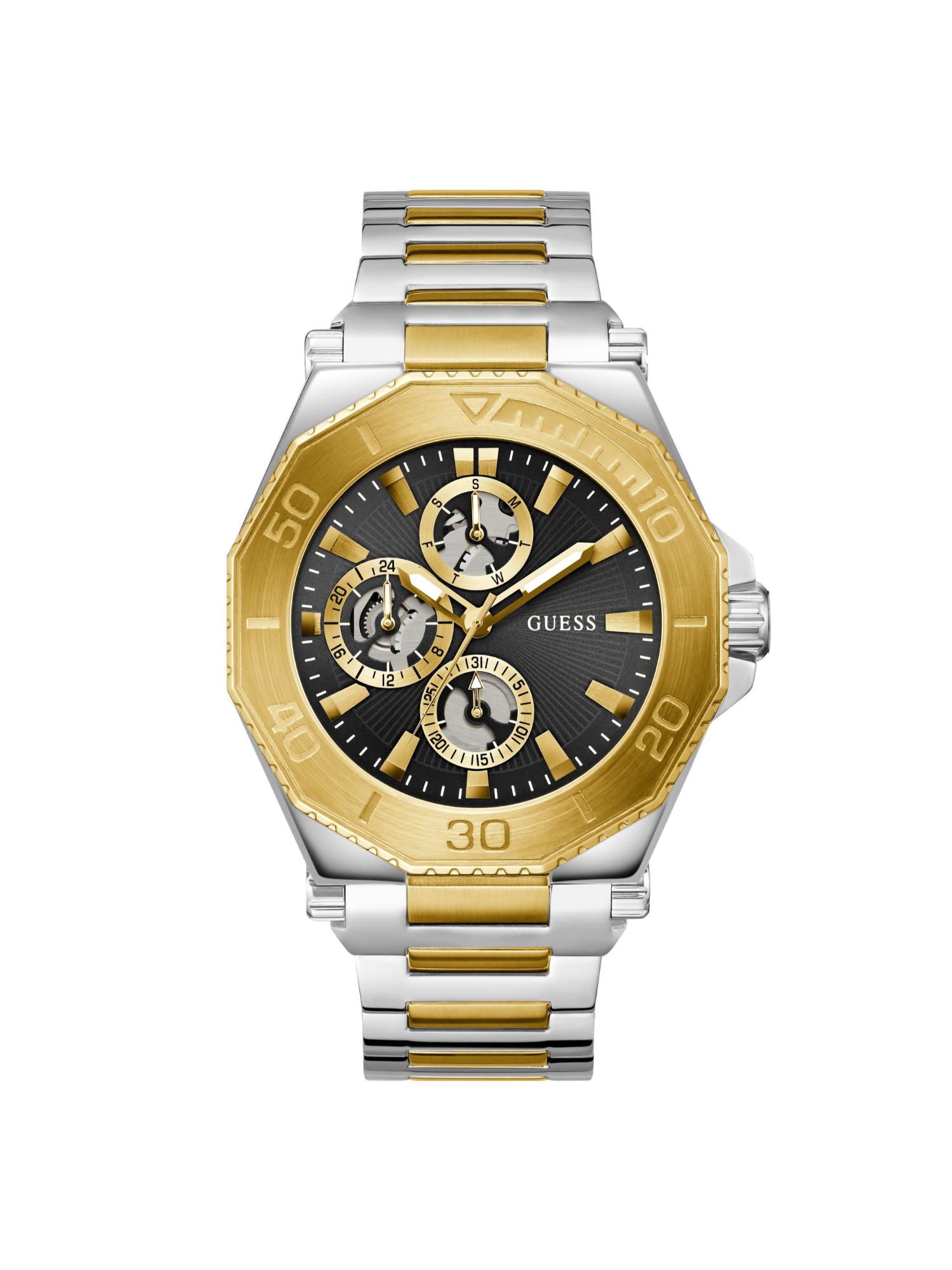 Men Round Black Dial Stainless Steel Analog Watch - GW0797G2 (M)