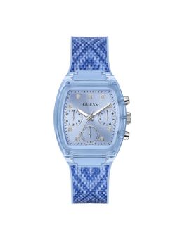 Guess - Women Rectangular Blue Dial Stainless Steel Analog Watch - GW0863L1 (M)