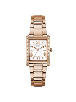Guess - Women Rectangular White Dial Stainless Steel Analog Watch - GW0874L3 (M)
