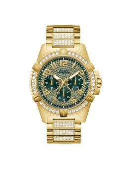 Guess - Men Round Green Dial Stainless Steel Analog Watch - GW0920G1 (M)
